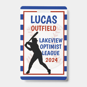 Baseball-Tasche Etikett Ausweis