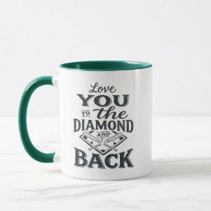 Baseball-Tasse, Liebe dich zum Diamond & zurück Ge Tasse