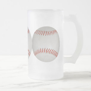 Baseball-Tasse - wählen Sie Stil & Farbe Mattglas Bierglas