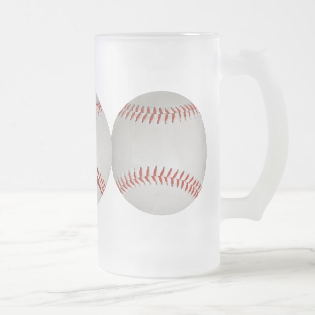 Baseball-Tasse - wählen Sie Stil & Farbe Mattglas Bierglas (Rechts)