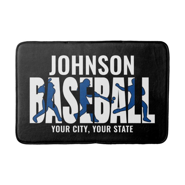 Baseball Team ADD NAME Champion Game Player Badematte (Vorderseite)
