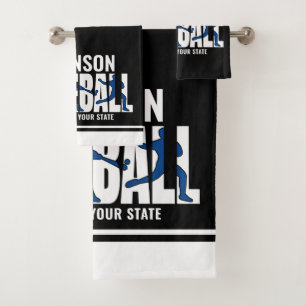 Baseball Team ADD NAME Champion Game Player Badhandtuch Set