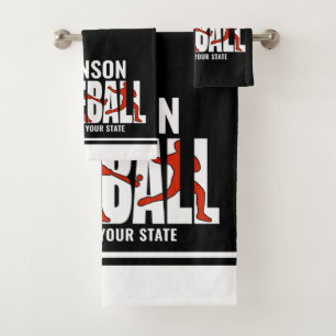 Baseball Team ADD NAME Champion Game Player Badhandtuch Set