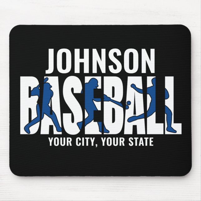 Baseball Team ADD NAME Champion Game Player Mousepad (Vorne)