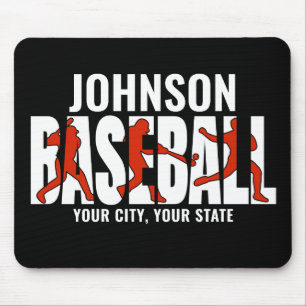 Baseball Team ADD NAME Champion Game Player Mousepad