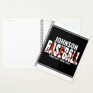 Baseball Team ADD NAME Champion Game Player Planer