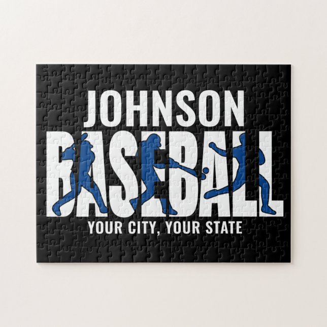 Baseball Team ADD NAME Champion Game Player Puzzle (Horizontal)