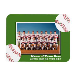 Baseball-Team-Foto mit Award oder Year Text Magnet
