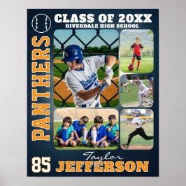 Baseball Team High School Sports Picture Collage Poster