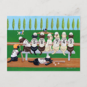 Baseball Team Labradors Postkarte