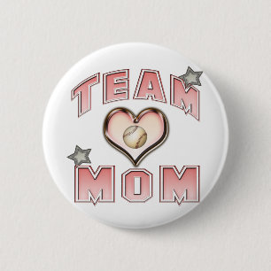 Baseball-Team-Mama Button