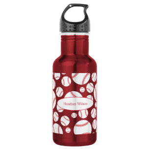 Baseball Team Red Water Flasche mit Namen Edelstahlflasche