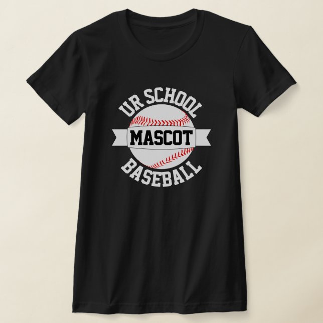 Baseball-Team/Schulname & Mascot T - Shirt der Fra (Ablage )
