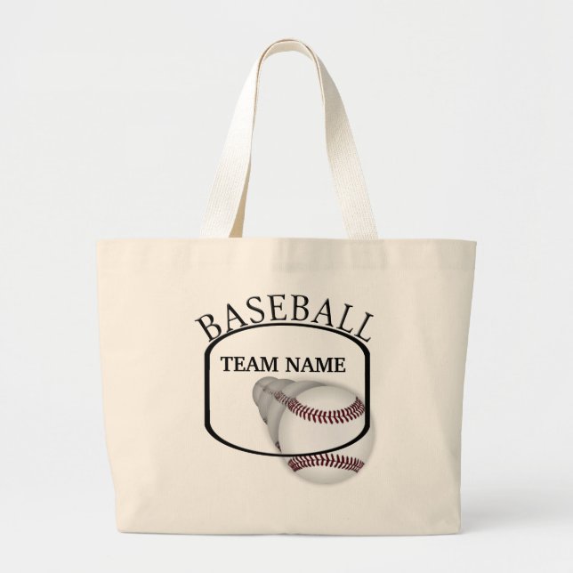 Baseball Team Tote Bag Jumbo Stoffbeutel (Vorne)