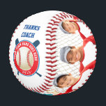 Baseball Team Vielen Dank Coach oder benutzerdefin<br><div class="desc">Dieses personalisierte "Baseball Team Dankeschön Coach oder Custom Text Ball" ist das ideale Geschenk für den Baseballteam-Coach oder Sie selbst,  um bleibende Erinnerungen der besonderen Saison zu bringen! Versuchen Sie,  Ihre Fotos hochzuladen,  Fotos abzuspielen und eine Nachricht auf der Vorlage anzupassen. Viel Spaß und viel Spaß!</div>