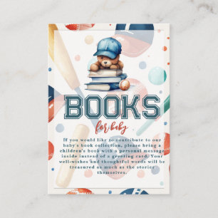 Baseball Teddy Bear Aquarellbücher für Baby Begleitkarte