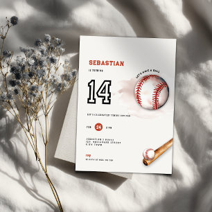 Baseball-Teenager-Party 14. Geburtstagseinladung K Einladung