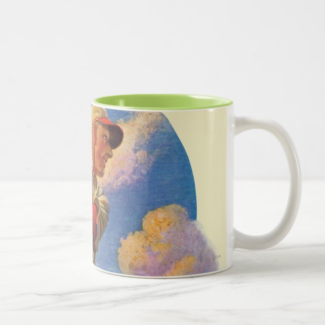 Baseball-Teig Zweifarbige Tasse (Rechts)