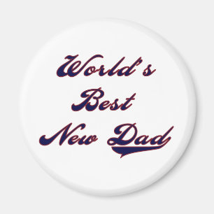 Baseball Text World's Best New Dad Magnet