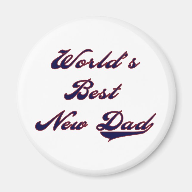 Baseball Text World's Best New Dad Magnet (Vorne)
