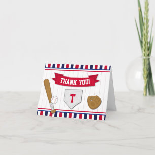 Baseball Thank You Card Folded Note Card Dankeskarte