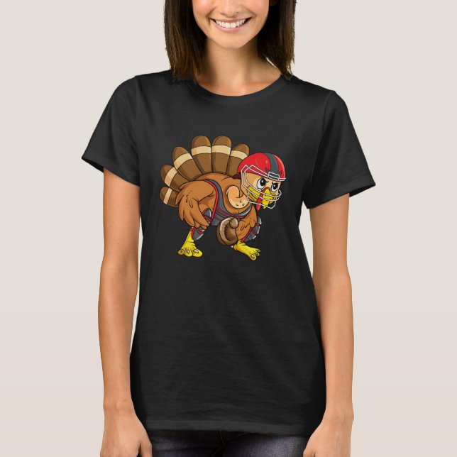 Baseball Thanksgiving Turkey Catcher Softball Play T-Shirt (Vorderseite)