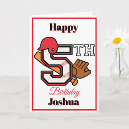 Baseball Thema Happy 5. Sport Geburtstag Gruß Karte