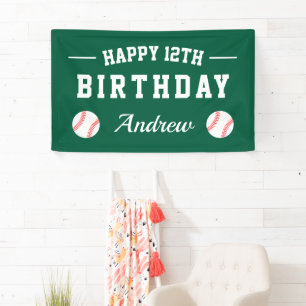 Baseball-Thema Happy Birthday Party individuell an Banner