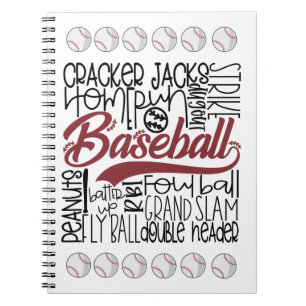 Baseball-Thema Notizblock