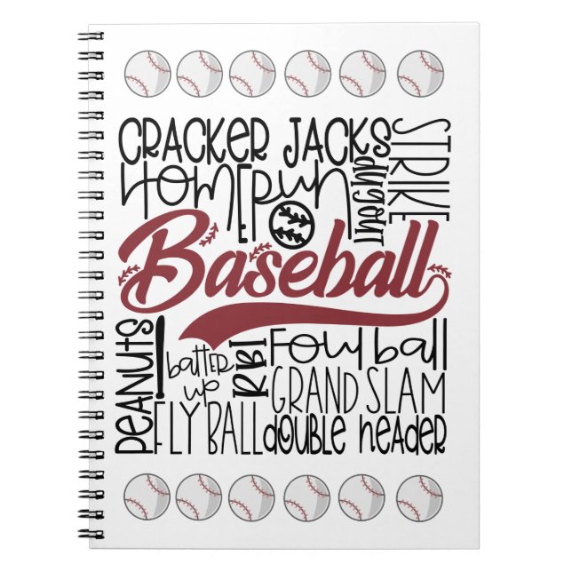 Baseball-Thema Notizblock (Vorderseite)