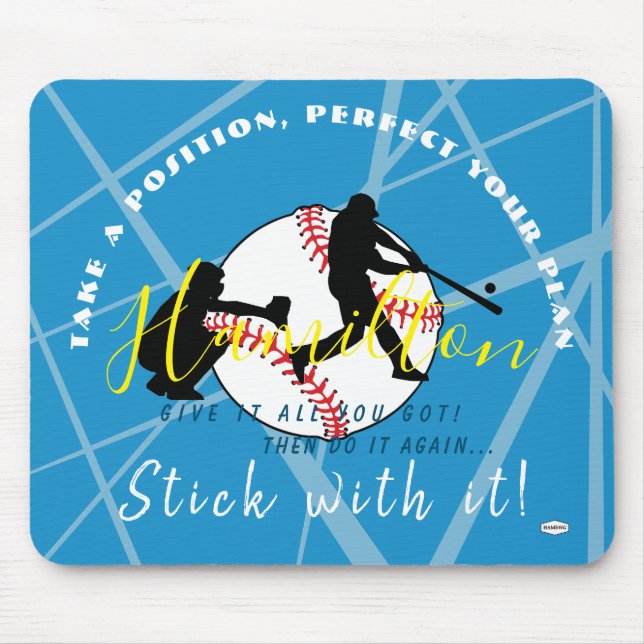 Baseball Thema Personalisiert Mousepad (Vorne)