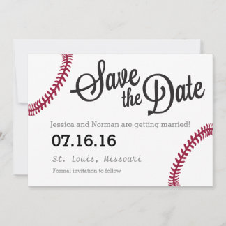Baseball-Thema Save-the-Date-Karte Save The Date
