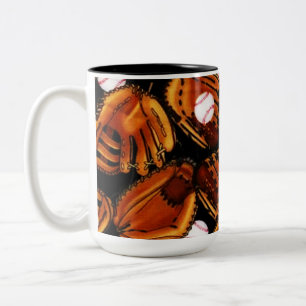 Baseball-Thema Zweifarbige Tasse