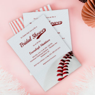 Baseball Theme Bridal Dusche Einladungen
