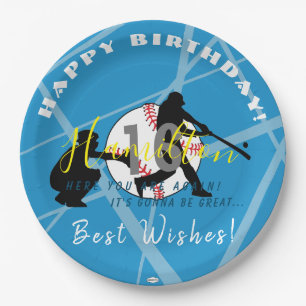 Baseball Theme Paper Plate HAMbyWG Pappteller