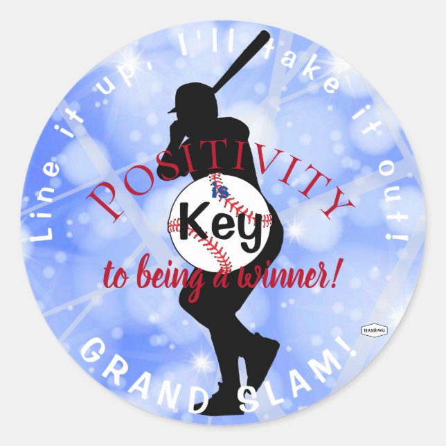 Baseball Theme Stickers Light Blue HAMbyWG (Vorderseite)