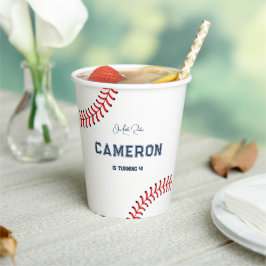 Baseball Themed Birthday Paper Cups Pappbecher