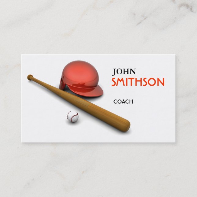 Baseball Themed Business Card Visitenkarte (Vorderseite)
