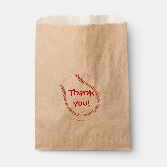 Baseball Themed Favor Bags Geschenktütchen (Vorderseite)