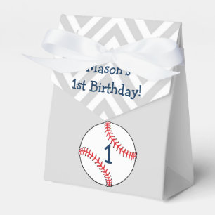 Baseball themed First Birthday Favor Box Geschenkschachtel