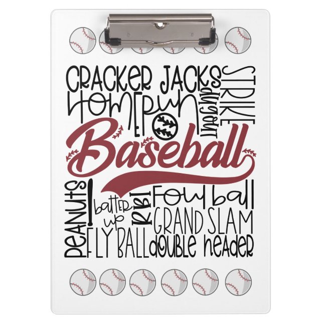 Baseball Themed Klemmbrett (Vorderseite)