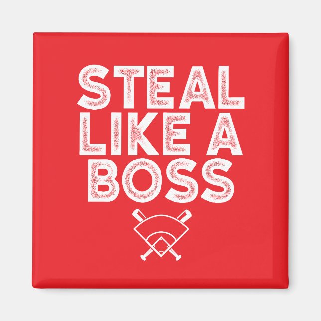 BasebaLL Themed Red Magnet (Vorne)