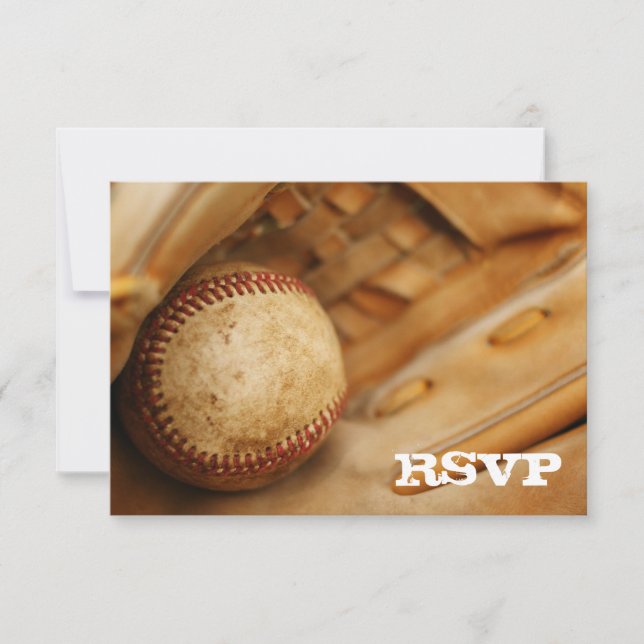 Baseball Themed UAWG RSVP Karte (Vorderseite)