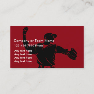 Baseball-Themen Geschäftskarten für Sport Visitenkarte