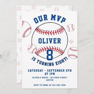 Baseball Themenkids Sport Geburtstag Einladung