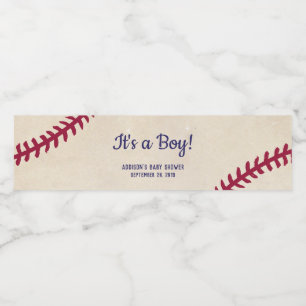 Baseball-themenorientierte Wasserflaschenetikett