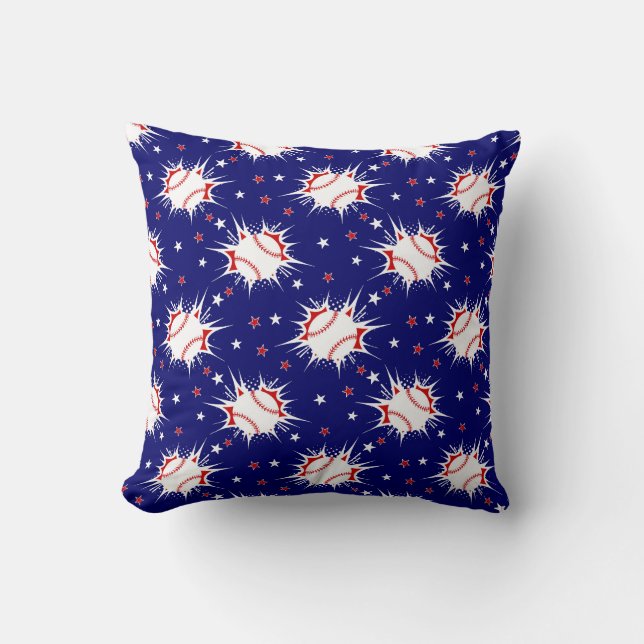 Baseball Throw Pillow Kissen (Vorderseite)