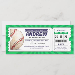 Baseball-Ticket Geburtstag Rookie of the Year Einladung