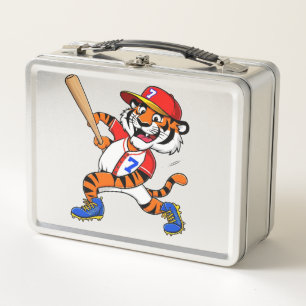 Baseball-Tiger Metall Brotdose