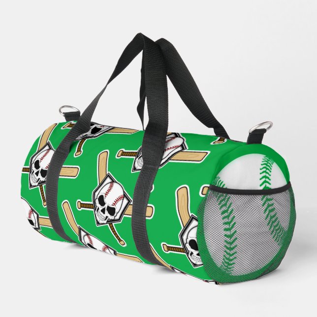 Baseball Til Death Green Screwball Graphics Duffle Bag (Rechte Ecke)